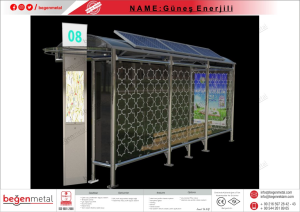 Solar Paneled Bus Stop